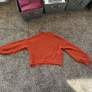 Hollister sweater, burnt orange color, loose knit women’s size extra small.